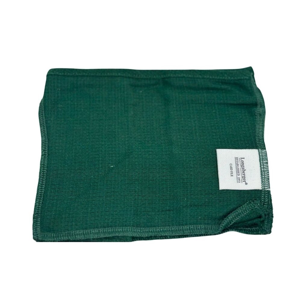 NIP Longaberger Ivy Dark Green Card File Basket Fabric Liner ONLY Authentic